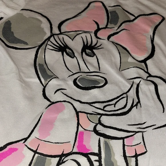 Disney Minnie Mouse Kids T-Shirt - White and Pink Accents - Picture 4 of 4